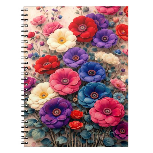 Levendige Bloementuin Notitieboek (Voorkant)