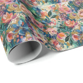Levendige bloementuin verpakkingsfolie cadeaupapier (Rol Hoek)
