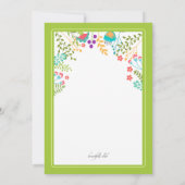 Levendige Bloemenuitnodiging Kaart (Achterkant)