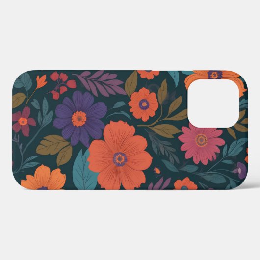 Levendige bloemenwandtapijt Case-Mate iPhone case (Achterkant (horizontaal))