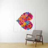 Levendige bloemhart arrangement van mooie kunst wandkleed (In Situ (horizontaal))