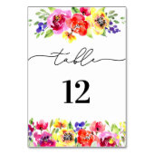 Levendige bloemige bruiloft kaart (Achterkant)