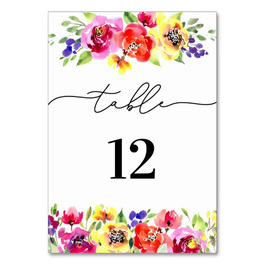 Levendige bloemige bruiloft kaart (Achterkant)