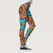 Levendige Bloemige Mandala Herhalings Kunst Leggings (Rechts)