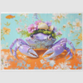 Levendige  Bloemkrab Decoupage Tissuepapier (Voorkant)