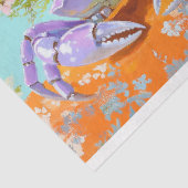 Levendige  Bloemkrab Decoupage Tissuepapier (Detail)