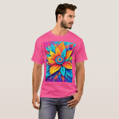 Levendige bloemkunst t-shirt (Voorkant volledig)