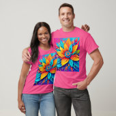 Levendige bloemkunst t-shirt (Unisex)