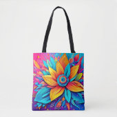 Levendige bloemkunst tote bag (Voorkant)