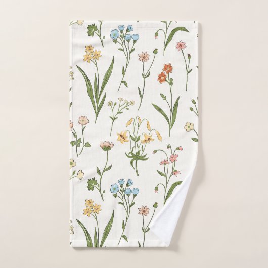 Levendige bloemmedley bad handdoek (Handdoek)