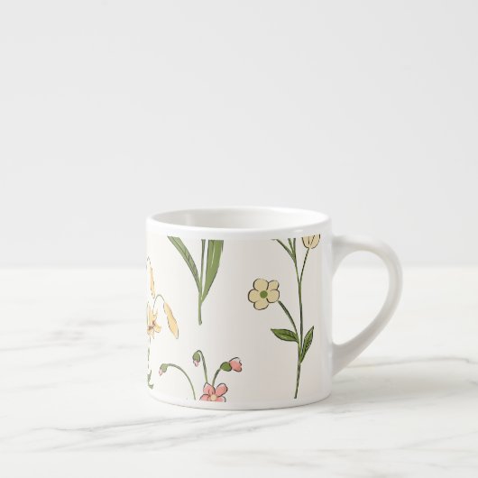 Levendige bloemmedley espresso kop (Rechts)