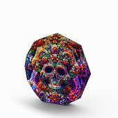 Levendige Bloemrijke Super Suiker Schedel Fotoblokken (Rechts)