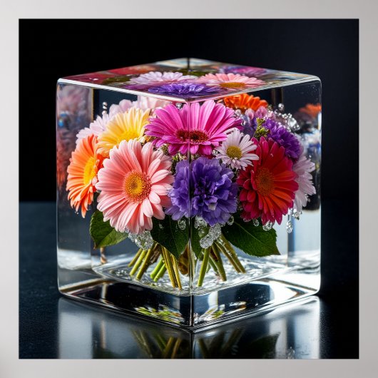 Levendige bloemschikking poster (Voorkant)