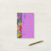 Levendige Bloemschilderij Dagelijkse Planner Post-it® Notes (Op bureau)