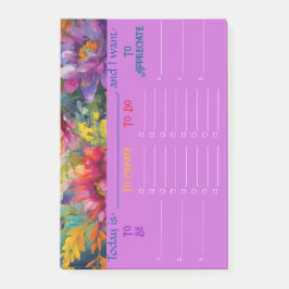  Levendige Bloemschilderij Dagelijkse Planner Post-it® Notes