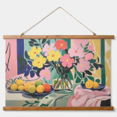 Levendige bloemschildering geïnspireerd door Matis Hangend Wandkleed (Voorkant)