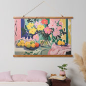 Levendige bloemschildering geïnspireerd door Matis Hangend Wandkleed (Slaapkamer)