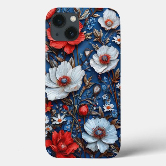 Levendige bloemschilderkunst Case-Mate iPhone case (Achterkant)