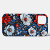 Levendige bloemschilderkunst Case-Mate iPhone case (Achterkant (horizontaal))