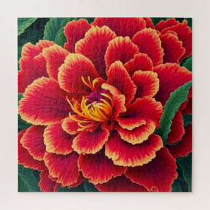 Levendige bloemspiraal legpuzzel