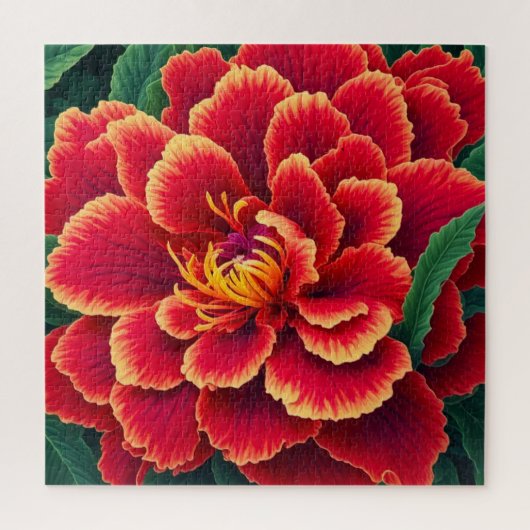 Levendige bloemspiraal legpuzzel (Verticaal)