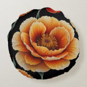 Levendige bloesem: gedurfde en elegante bloemenkun rond kussen (Achterkant)