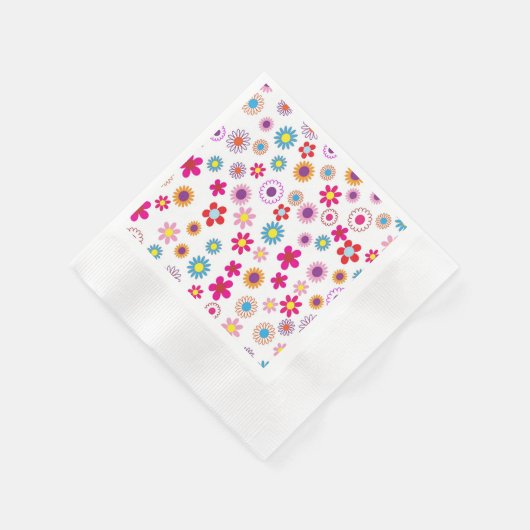 Levendige bloesem servet (Hoek)
