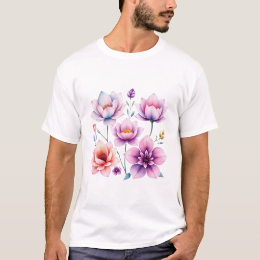 Levendige bloesems in bloei t-shirt (Voorkant)
