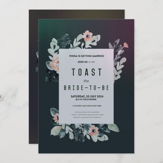 Levendige bloesemsoiree in feest Bloemenuitstralin Kaart (Voorkant / Achterkant)