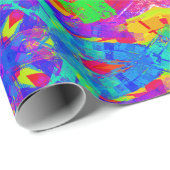 Levendige blokken in cirkelvormige patronen, groen cadeaupapier (Rol Hoek)