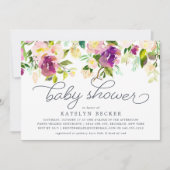 Levendige Bloom Baby shower Invitation Kaart (Voorkant)