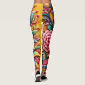 Levendige Bloom Capri Leggings (Achterkant)