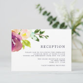 Levendige Bloom Receptie Kaart (Staand voorkant)