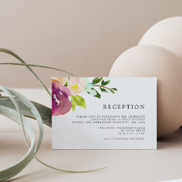 Levendige Bloom Receptie Kaart