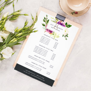 Levendige Bloom Watercolor Bloemige Prijzen & Dien Flyer
