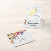 Levendige Blooms Bright Tulips Baby shower Kartonnen Onderzetters (Insitu)