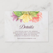 Levendige Blooms Marmer Details Informatiekaartje (Voorkant)