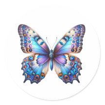 Levendige Blue Butterfly Sticker