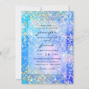 Levendige Blue Ocean Holographic Glitter schittert Kaart