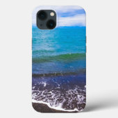 Levendige Blue Ocean Waves iPhone Case (Achterkant)