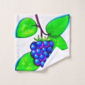 Levendige Blueberry Pop Art Bad Handdoek (Wasdoekje)