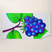 Levendige Blueberry Pop Art Strandlaken (Voorkant)