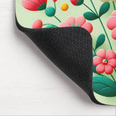 Levendige boeket van 3D-bloemen Muismat (Hoek)