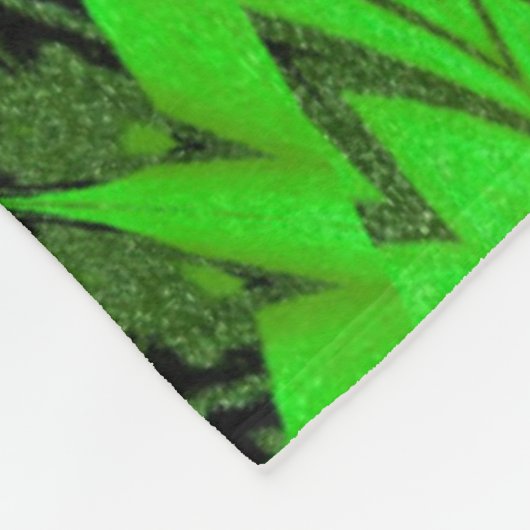 Levendige Boheemse Abstracte Emerald Daisy Ontworp Fleece Deken (Hoek)