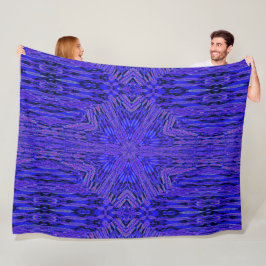 Levendige Boheemse Blauwe Anjer Abstract Gezellig Fleece Deken