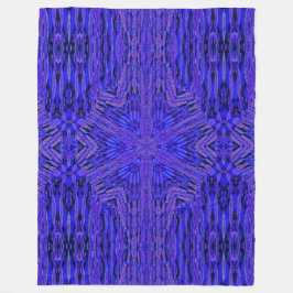 Levendige Boheemse Blauwe Anjer Abstract Gezellig Fleece Deken