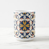 Levendige Boheemse Bloemenmozaïek Koffie Mok (Center)