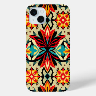 Levendige Boheemse Folk Art Phonehoes iPhone 15 Mini Hoesje