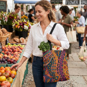 Levendige Boheemse Paisley Tote Bag