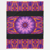 Levendige Bohemian A Summer Pansy 3 Gezellig Warm Fleece Deken (Voorkant)